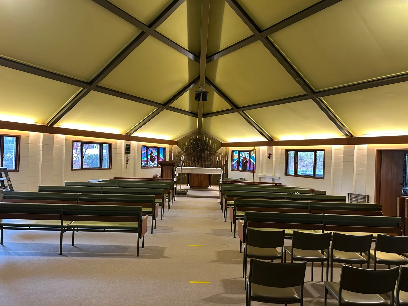 LED lighting upgrade for a church