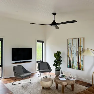 Ceiling fan installed in a bright Canberra living room