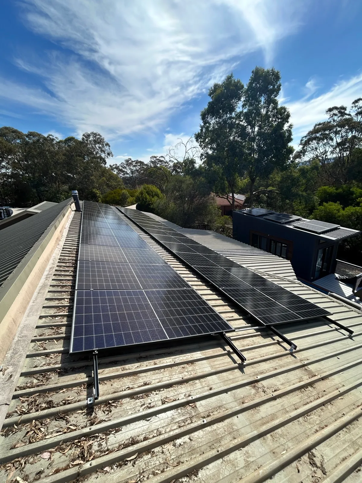 Rooftop solar on a metal roof